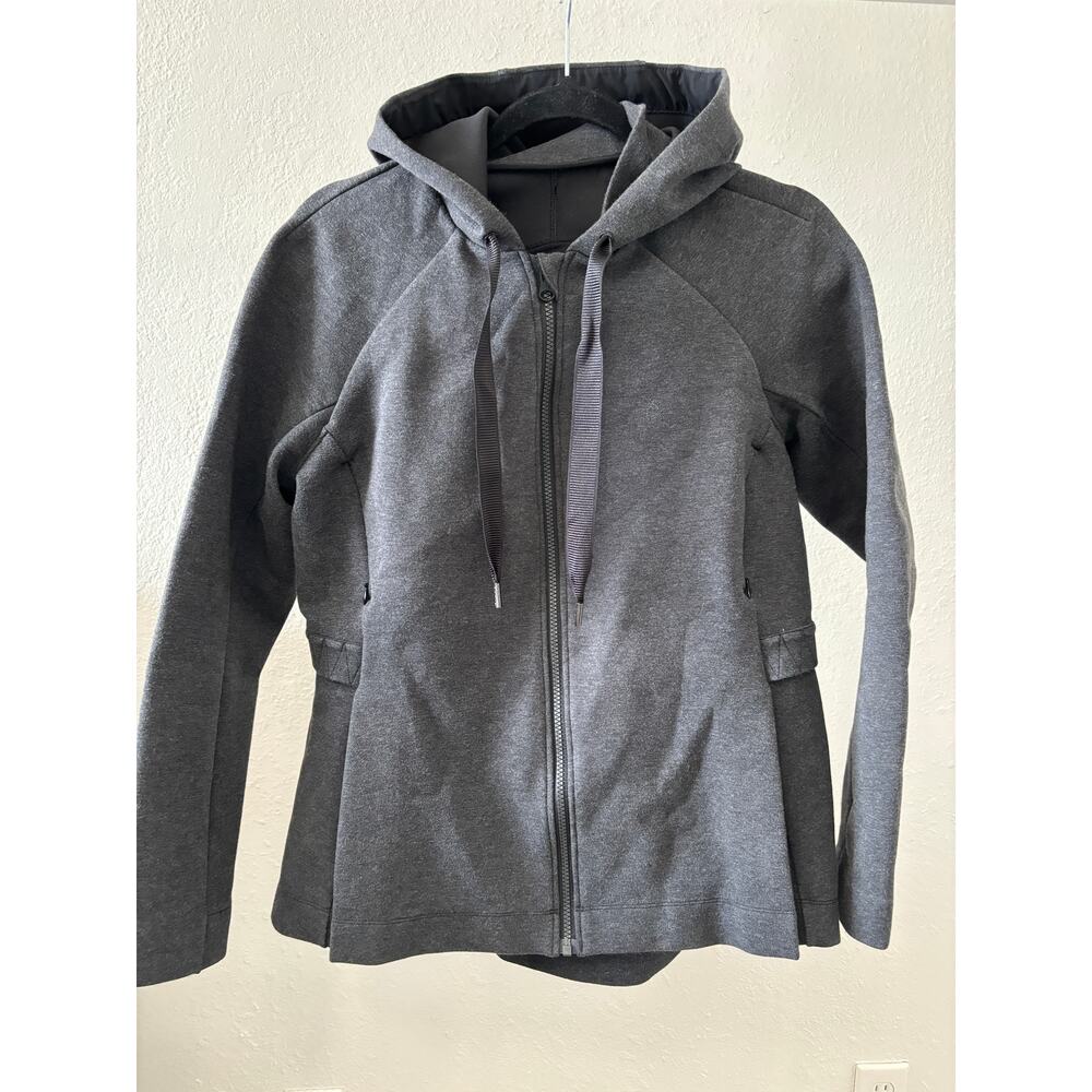 lululemon athletica Women's Charcoal Gray Zip-Up Hoodie Jacket